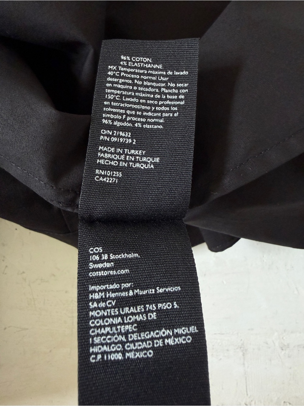 COS Flared Cotton Black Pleated Dress Size 14 - Picture 6 of 9